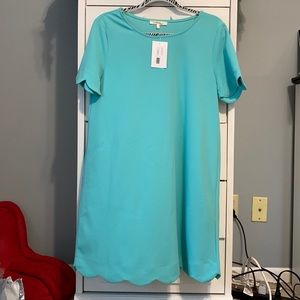 Mint Scallop dress